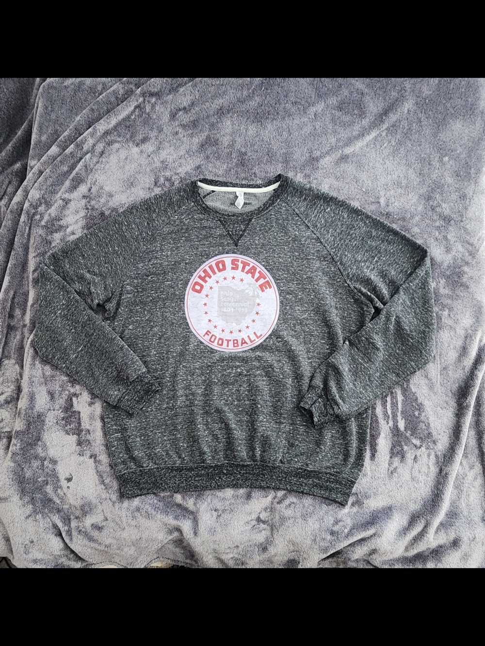 Ohio State Football Crewneck Gray Sweater Size XXL Vintage